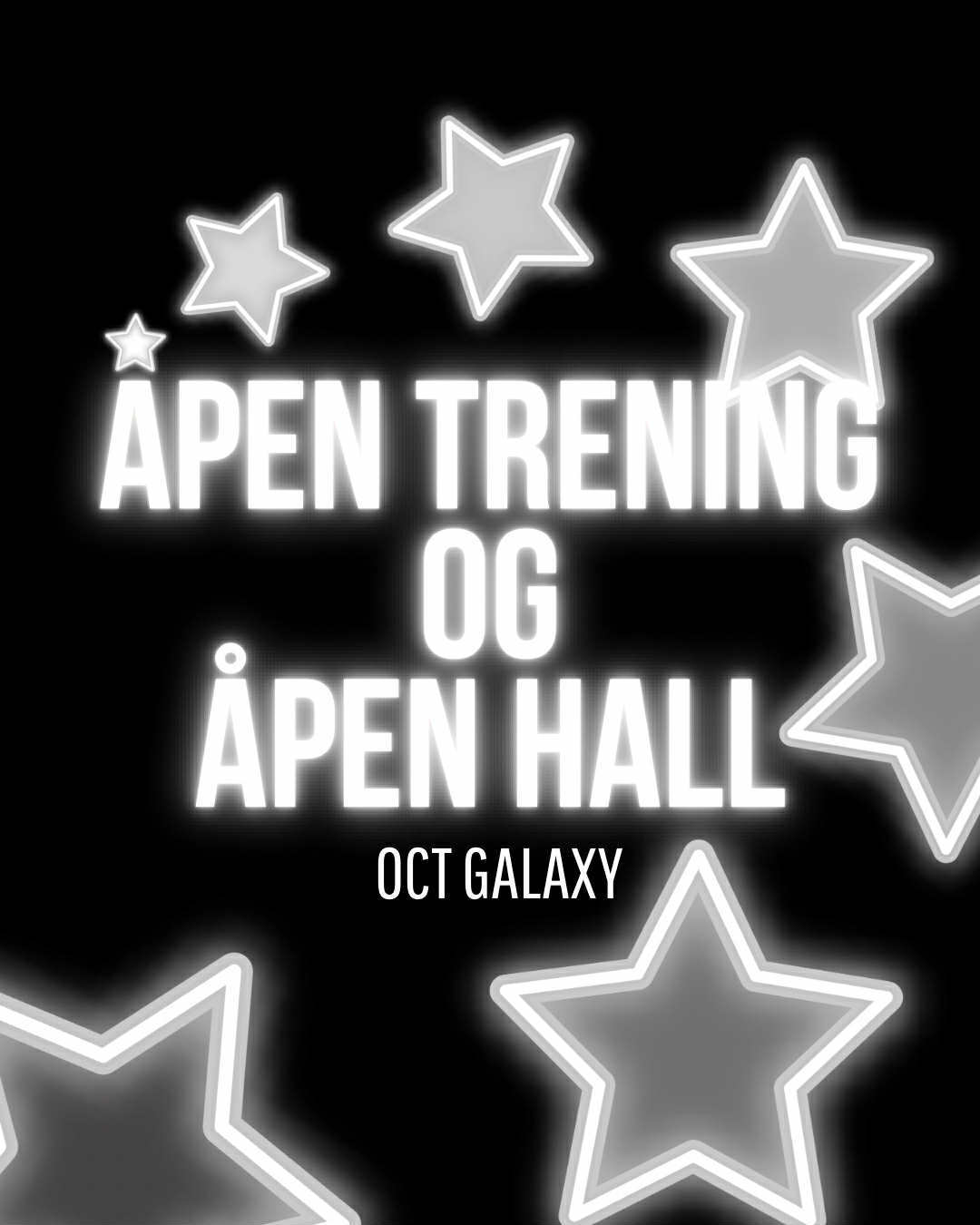 Åpen hall og åpen trening uke 33!